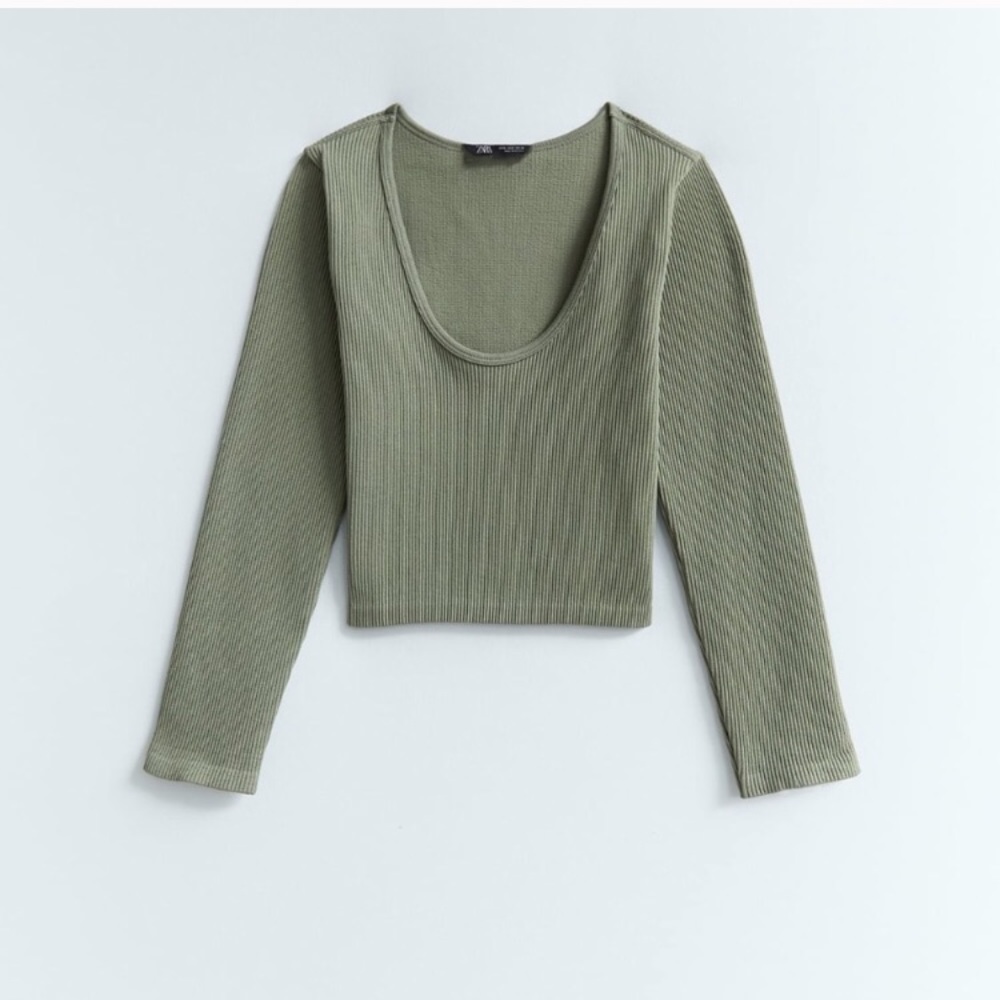 Zara cropped contour top